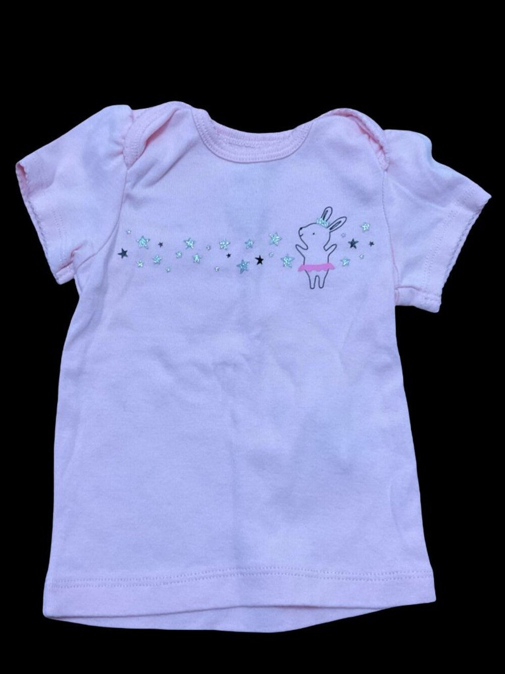 🌻10/$25 - Pink Tee w/ Sparkle Star Graphic